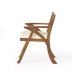 GDFStudio Zhana Ensemble de salle à manger d'extérieur 7 pièces en bois d'acacia avec coussins
