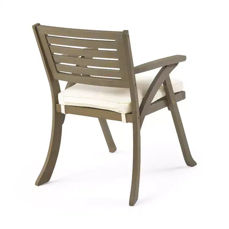 GDFStudio Zhana Ensemble de salle à manger d'extérieur 7 pièces en bois d'acacia avec coussins