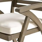 GDFStudio Zhana Ensemble de salle à manger d'extérieur 7 pièces en bois d'acacia avec coussins