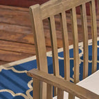 Christopher Knight Home Maura, set da pranzo da 5 pezzi in legno di acacia per esterni con cuscino resistente all'acqua