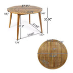 Christopher Knight Home Maura, set da pranzo da 5 pezzi in legno di acacia per esterni con cuscino resistente all'acqua