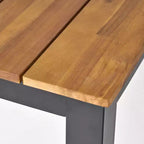 Christopher Knight Home Lorena Set da pranzo da 7 pezzi da esterno in legno di acacia e resina con tavolo da 71", nero e teak