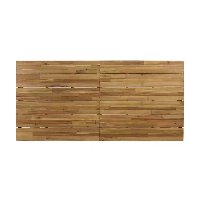 Christopher Knight Home Lorena Set da pranzo da 7 pezzi da esterno in legno di acacia e resina con tavolo da 71", nero e teak