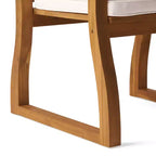 Christopher Knight Home Kittama, Set da pranzo da 7 pezzi da esterno in legno di acacia e metallo rustico con cuscino, teak e crema