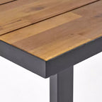 Christopher Knight Home Renata Set da Pranzo da Esterno a 7 Pezzi in Legno di Acacia e Resina con Tavolo da Pranzo da 70.25", Nero/Teak