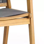 Christopher Knight Home Mcgill Set da Pranzo da Esterno 7 Pezzi in Corda e Legno di Acacia, Teak/Grigio Scuro