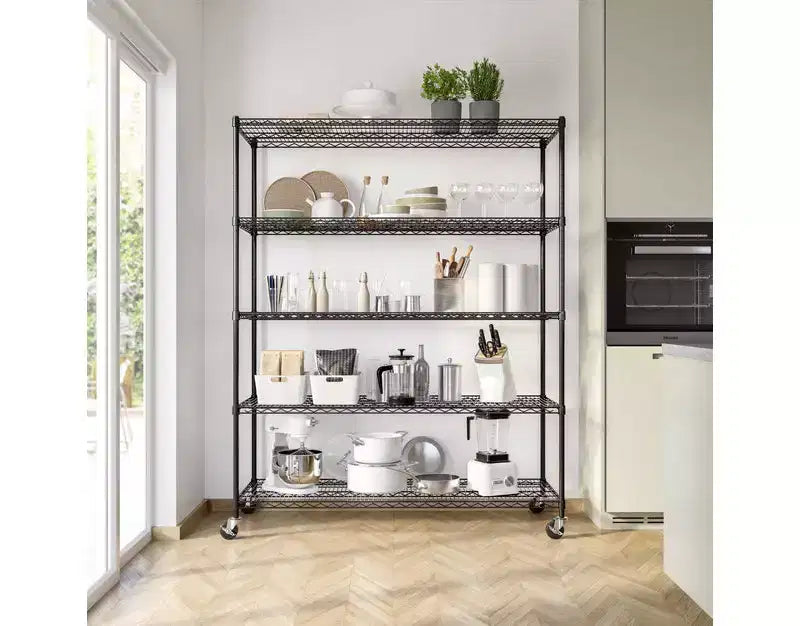 Scaffale a 5 ripiani in filo d'acciaio UltraDurable 60 x 24