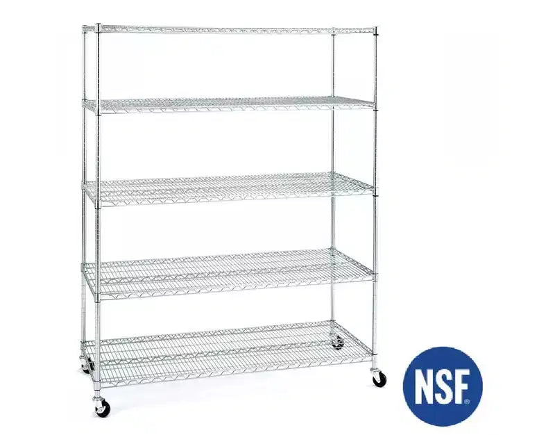 Scaffale a 5 ripiani in filo d'acciaio UltraDurable 60 x 24