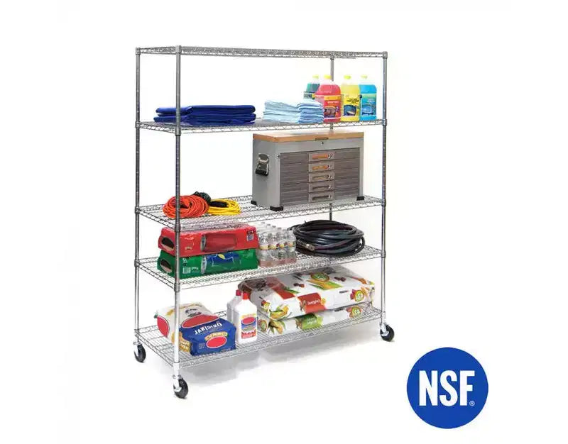 Scaffale a 5 ripiani in filo d'acciaio UltraDurable 60 x 24