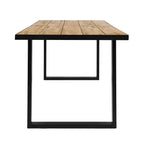 Christopher Knight Home Castano Set da Pranzo da Esterno 7 Pezzi in Rete e Legno di Acacia, Teak/Nero