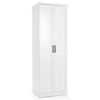Mobiletto da dispensa indipendente da 70'' con 2 ante e 5 ripiani, colore bianco