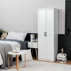 Mobiletto da dispensa indipendente da 70'' con 2 ante e 5 ripiani, colore bianco