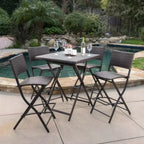 Christopher Knight Home Margarita Set da bar pieghevole da esterno a 5 pezzi in vimini, Multibrown