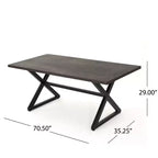 Ensemble de salle à manger d'extérieur 6 pièces Christopher Knight Home Absher en osier et aluminium avec banc