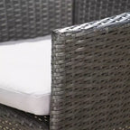 Ensemble de salle à manger d'extérieur 6 pièces Christopher Knight Home Absher en osier et aluminium avec banc