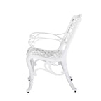 Christopher Knight Home Sarasota - Ensemble de salle à manger d'extérieur 5 pièces en fonte d'aluminium avec motifs floraux en spirale