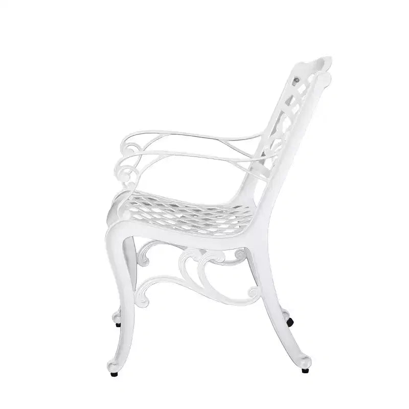 Christopher Knight Home Sarasota - Ensemble de salle à manger d'extérieur 5 pièces en fonte d'aluminium avec motifs floraux en spirale