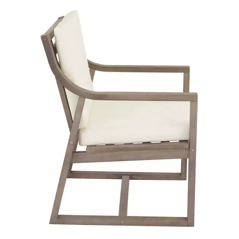 Whisen Set da Pranzo da Esterno 5 Pezzi per 4 Persone, Set Tavolo e Sedie Rotondo da Patio con Foro per Ombrellone e Cuscini Rimovibili