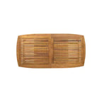 Set da pranzo da esterno 7 pezzi Patio con sedia da pranzo in PE Rattan e tavolo da pranzo allungabile, legno di acacia, grigio+naturale-ModernLuxe