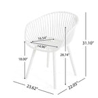 Christopher Knight Home Lillian Set da pranzo moderno da 7 pezzi in acacia e polipropilene per patio