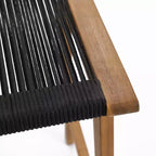 LuxenHome Set Tavolo Alto da Esterno in Legno di Acacia con 4 Sgabelli, per 4 Persone, Marrone