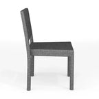 Set da pranzo per interni ed esterni Martha Stewart Bedford da 9 pezzi con 8 sedie da pranzo impilabili e tavolo da patio da 71 pollici con piano in legno composito in rattan intrecciato
