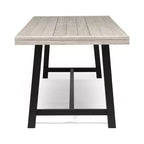 Christopher Knight Home Flamingo Set da pranzo da esterno 9 pezzi in legno di acacia e vimini con cuscini