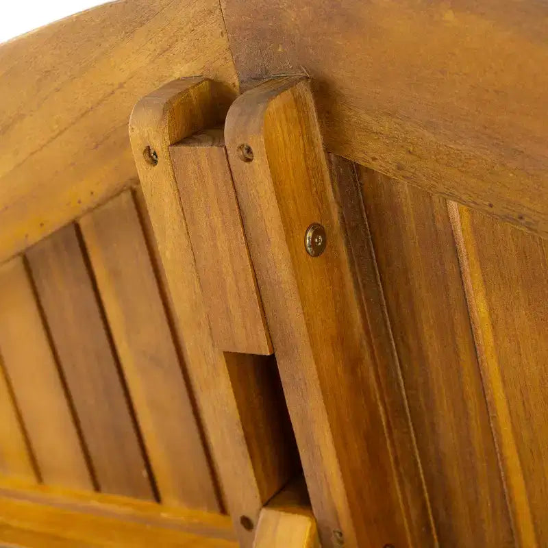 Set da pranzo da 5 pezzi GDFStudio Tara per esterni in vimini e legno di acacia con cuscini