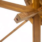 Set da pranzo da 5 pezzi GDFStudio Tara per esterni in vimini e legno di acacia con cuscini