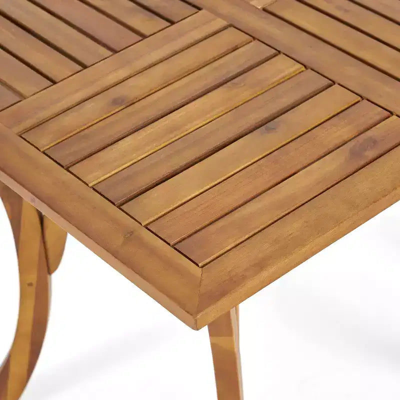 Christopher Knight Home Ferris Set da Pranzo da Esterno a 5 Pezzi in Legno di Acacia e Vimini con Cuscini