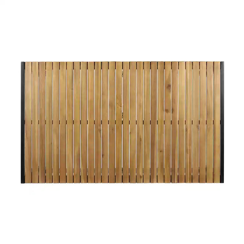 Christopher Knight Home Bellmill, Set da pranzo da esterno 7 pezzi in ferro e legno di acacia con cuscino, teak/nero