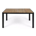 Christopher Knight Home Bellmill, Set da pranzo da esterno 7 pezzi in ferro e legno di acacia con cuscino, teak/nero