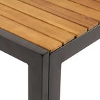 Christopher Knight Home Bellmill, Set da pranzo da esterno 7 pezzi in ferro e legno di acacia con cuscino, teak/nero