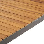 Christopher Knight Home Bellmill, Set da pranzo da esterno 7 pezzi in ferro e legno di acacia con cuscino, teak/nero