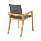 Christopher Knight Home Lemyra Ensemble repas 7 pièces en maille et bois d'acacia, Teck/Noir