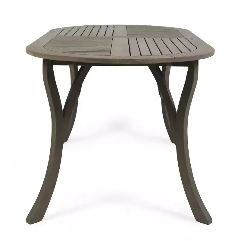 Christopher Knight Home Holloway Set da Pranzo da Esterno 7 Pezzi in Legno di Acacia a Doghe