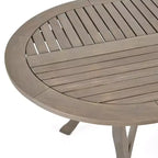 Christopher Knight Home Holloway Set da Pranzo da Esterno 7 Pezzi in Legno di Acacia a Doghe