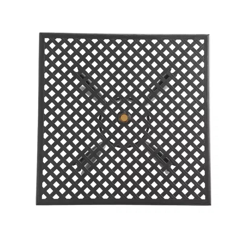 Christopher Knight Home Hallandale, Set da pranzo da esterno in 5 pezzi in alluminio pressofuso, nero opaco anticato