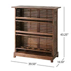 Christopher Knight Home Riviera Set Bar da Esterno a 3 Pezzi in Legno di Acacia, Mogano Scuro