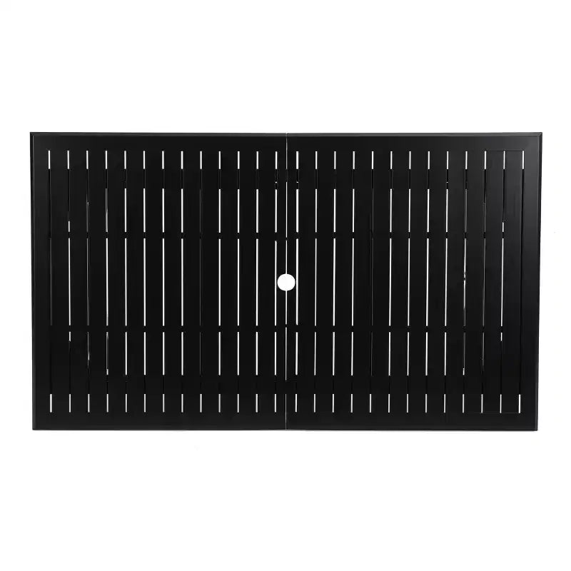 Christopher Knight Home Rogge Set da Pranzo Espandibile da Esterno a 7 Pezzi in Vimini e Alluminio con Cuscini, Marrone Chiaro/Nero Opaco