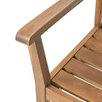 Set da pranzo da esterni GDFStudio Brigitte a 5 pezzi in legno di acacia rustico