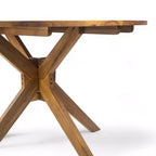 Set da pranzo da esterni GDFStudio Brigitte a 5 pezzi in legno di acacia rustico