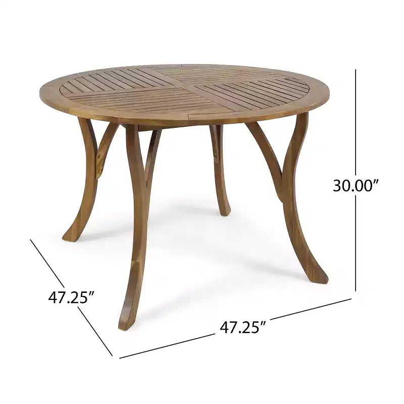 Christopher Knight Home Albury Set da pranzo da 5 pezzi in legno di acacia e vimini da esterno con cuscino