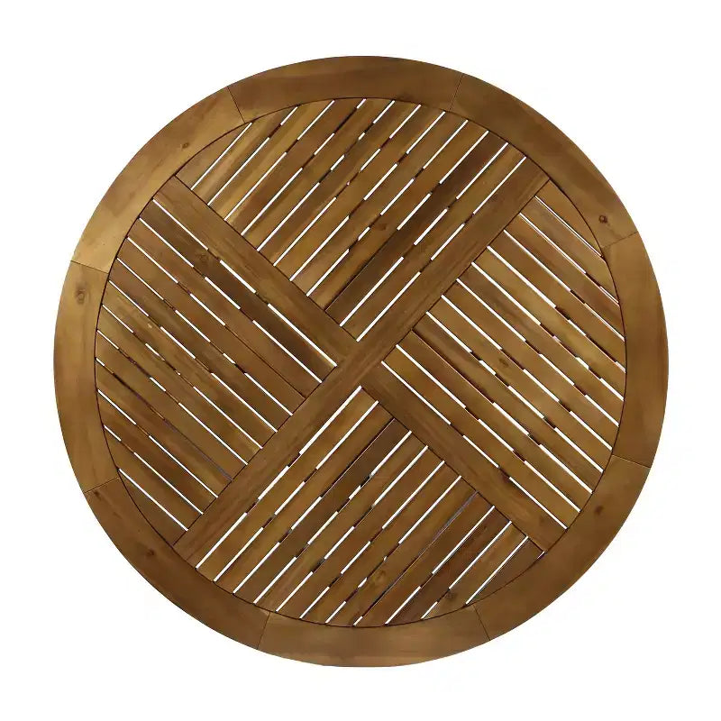Christopher Knight Home Albury Set da pranzo da 5 pezzi in legno di acacia e vimini da esterno con cuscino