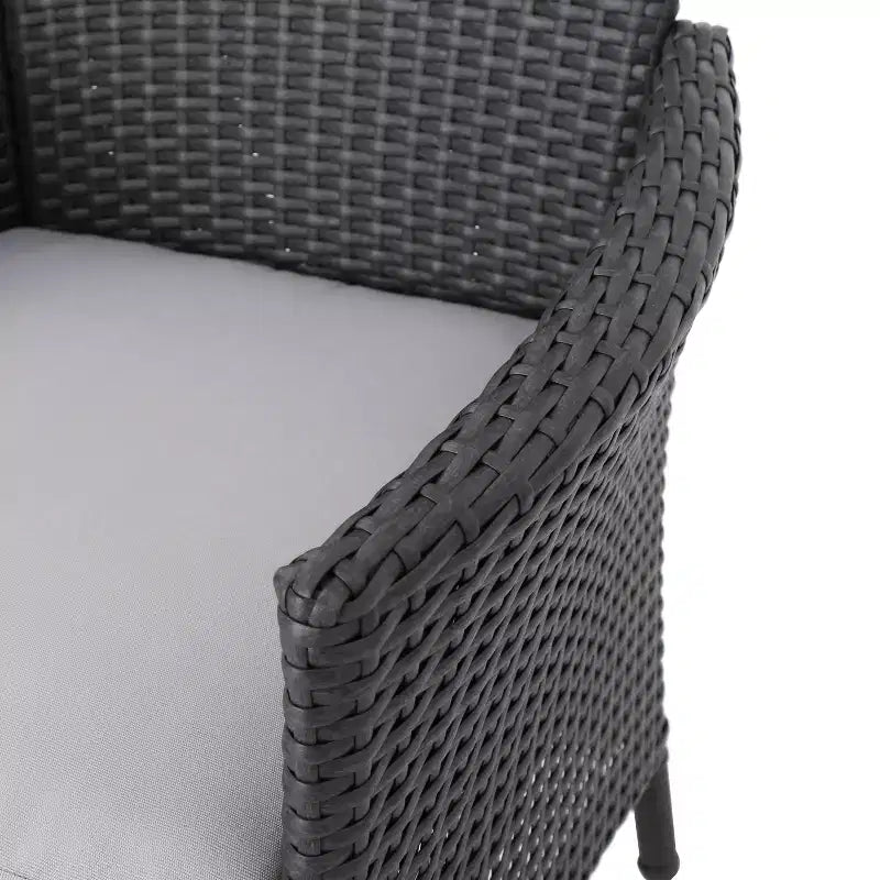 Christopher Knight Home Albury Set da pranzo da 5 pezzi in legno di acacia e vimini da esterno con cuscino