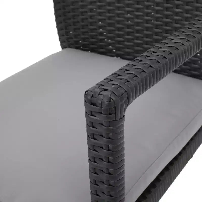 Christopher Knight Home Haley Set da pranzo da 5 pezzi per esterni in legno di acacia e vimini con cuscino