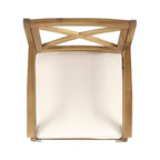 Christopher Knight Home Llano set da pranzo da esterno a 5 pezzi in legno di acacia con cuscini resistenti all'acqua