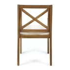 Christopher Knight Home Llano set da pranzo da esterno a 5 pezzi in legno di acacia con cuscini resistenti all'acqua