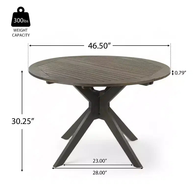 Christopher Knight Home Llano set da pranzo da esterno a 5 pezzi in legno di acacia con cuscini resistenti all'acqua