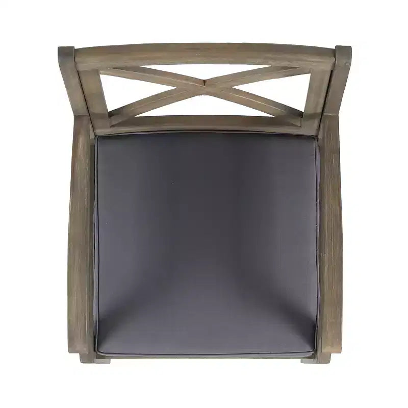 Christopher Knight Home Llano set da pranzo da esterno a 5 pezzi in legno di acacia con cuscini resistenti all'acqua